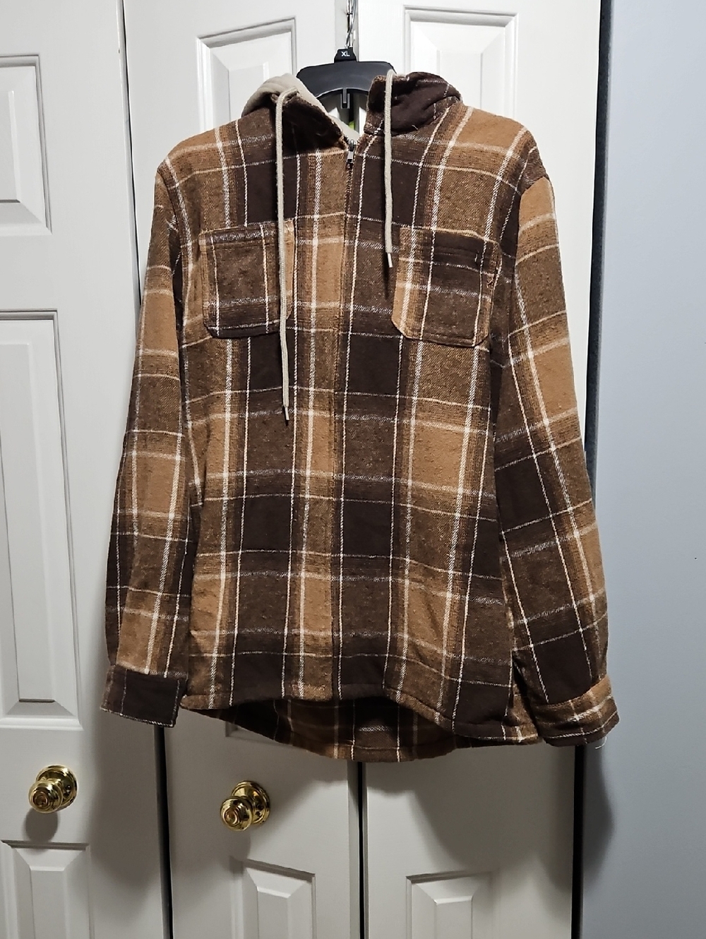 Brooklyn Cloth Zip Up Plaid Flannel Shirt